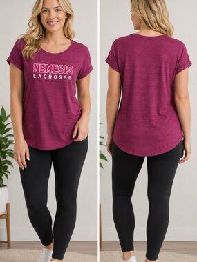 Levelwear Nemesis Lacrosse Women's Performance Tee Size Large Pink Athletic